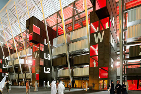 Estadio Construido Con Contenedores En Qatar 2022
