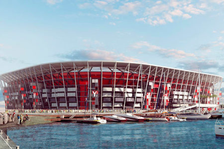 Estadio Construido Con Contenedores En Qatar 2022